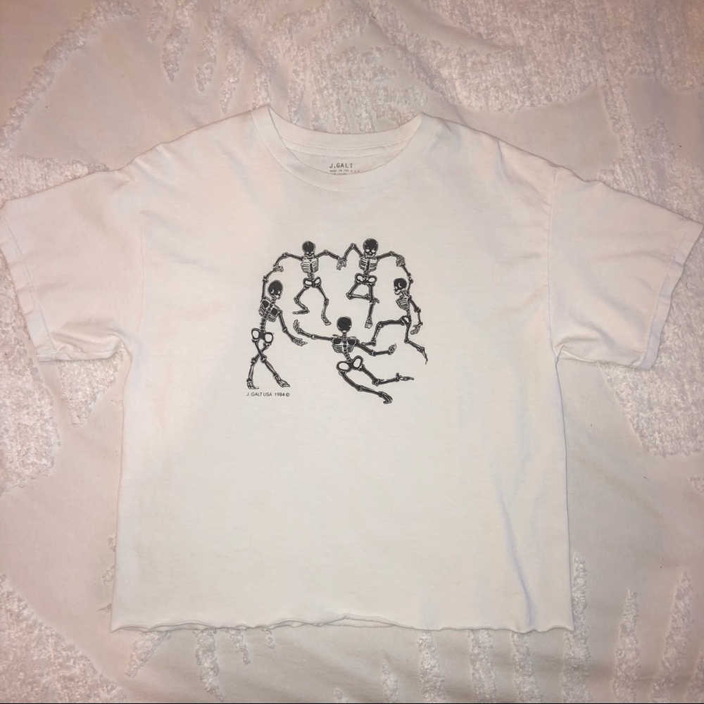 Brandy Melville Skeleton Crop Top